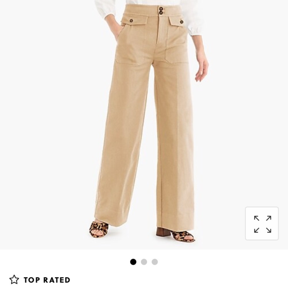 Jcrew officer patch pocket wide leg pants